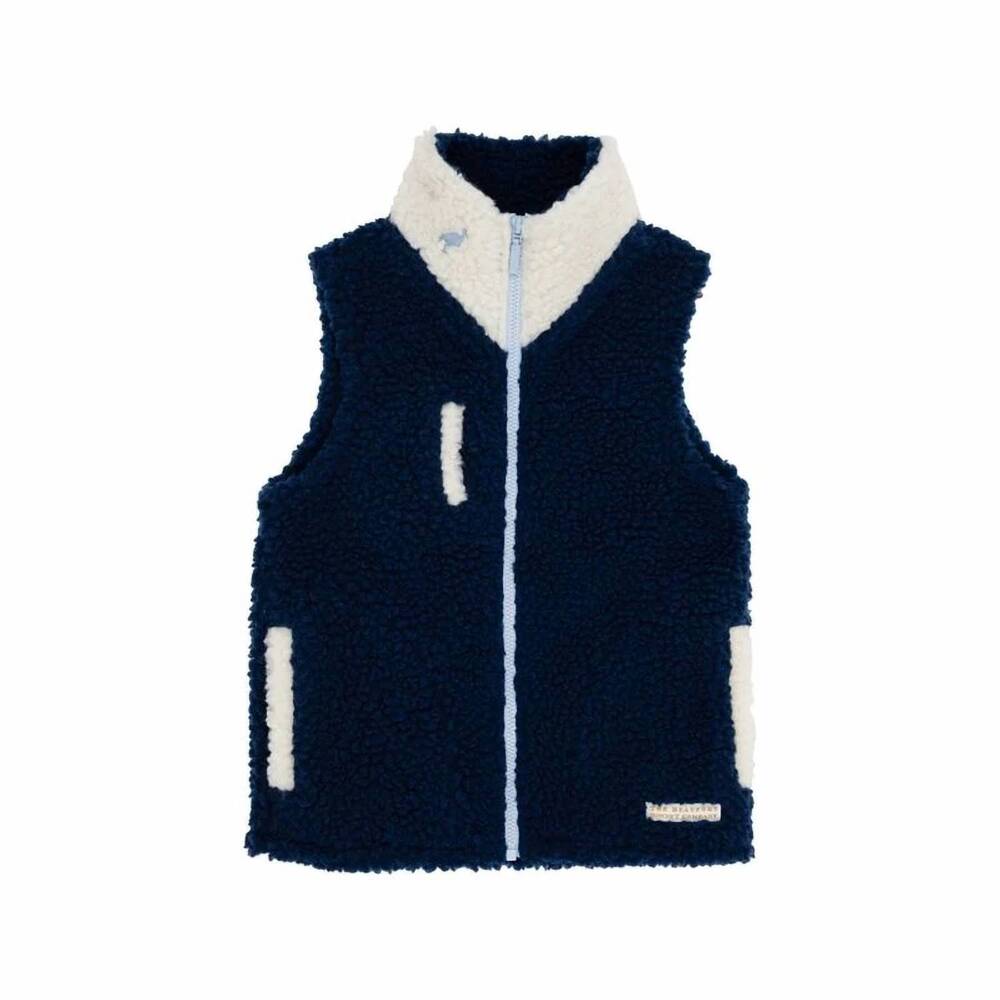 NEW THE BEAUFORT BONNET COMPANY kids' van camp vest in nantucket navy